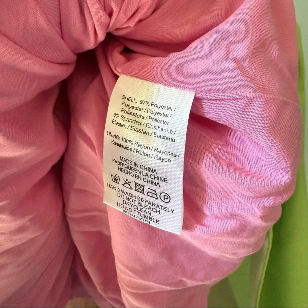 SAU LEE Nova Cutout Maxi Dress Gown in Pink Green Chartreuse Ombre Sz 2 US - Picture 5 of 10